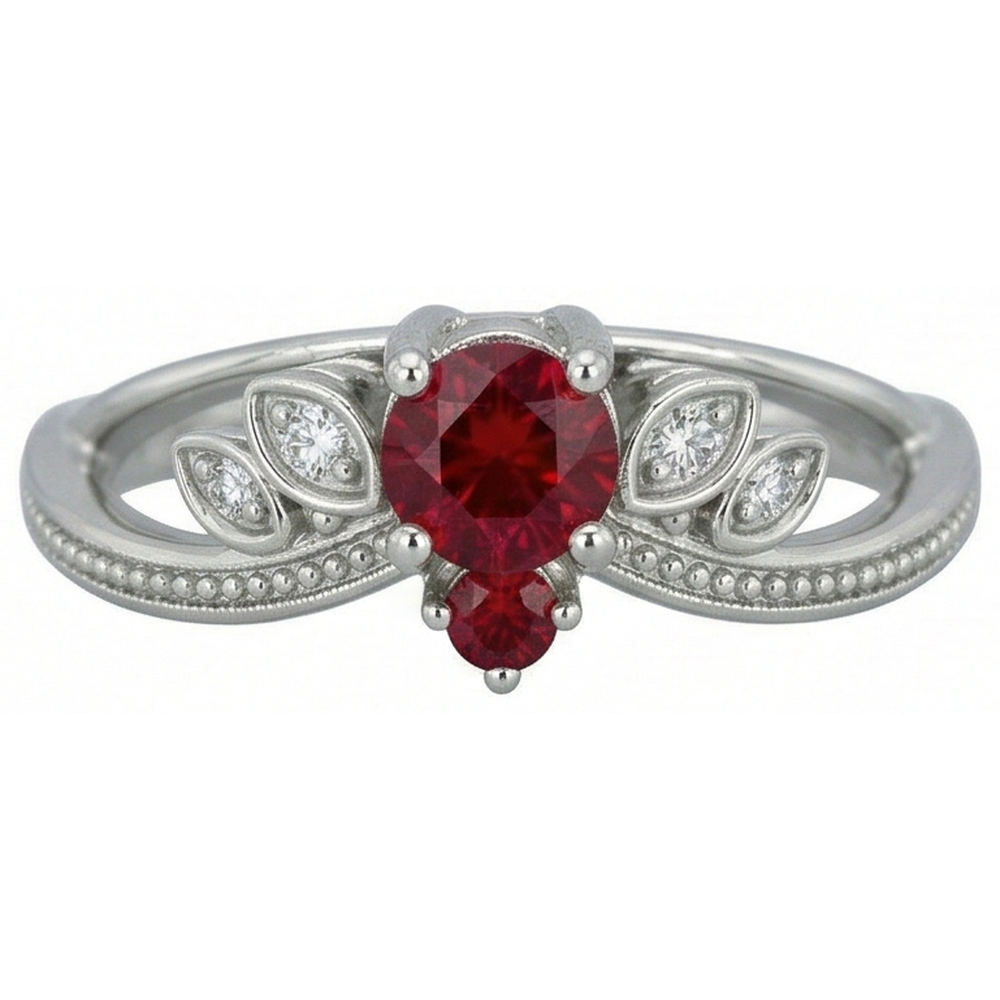 Natural Earth Mined Diamond Ring Antique Style 1 Carat Milgrain Jewellery Gemstone