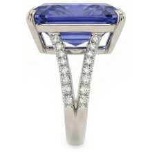 Natural Earth Mined Diamond Ring Big Sapphire Gemstone Jewellery 7.50 Carats Split Shank