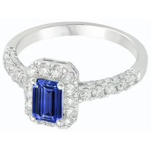Natural Earth Mined Diamond Ring Halo Sri Lanka Sapphire Gold Wedding Jewellery 3 Carats