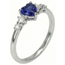 Natural Sapphire Ring 1.25ct - White Gold 14K