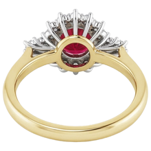 Natural Earth Mined Diamond Round Ruby Ring Halo Style Gold 14K 1.50 Carats
