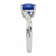 Natural Earth Mined Diamond Solitaire Ring Cushion Blue Sapphire With Accents 2.50 Carats