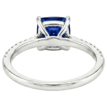 natural round sapphire 3.25ct ring side angle