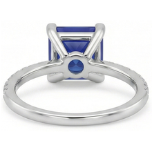 natural round sapphire 5.50ct ring top view