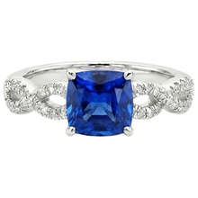 natural round sapphire 2.75ct ring side angle