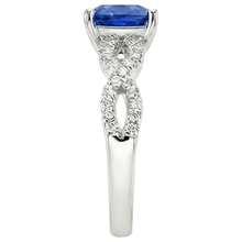 natural round sapphire 2.75ct ring profile view