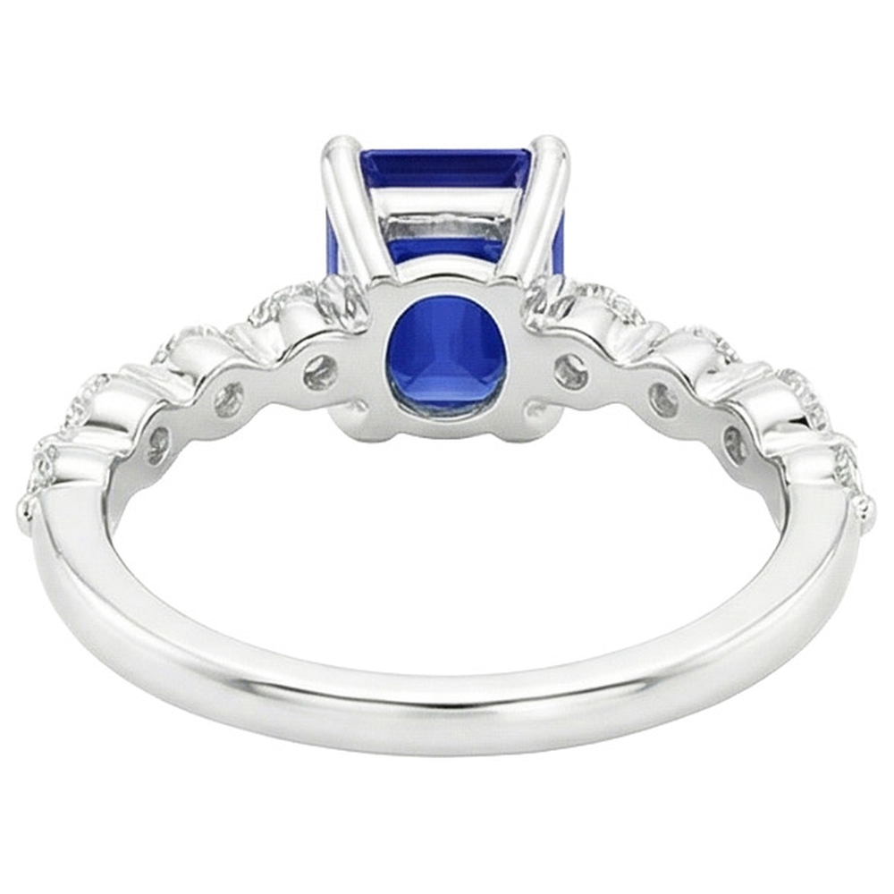 natural emerald sapphire 4.50ct ring close up detail