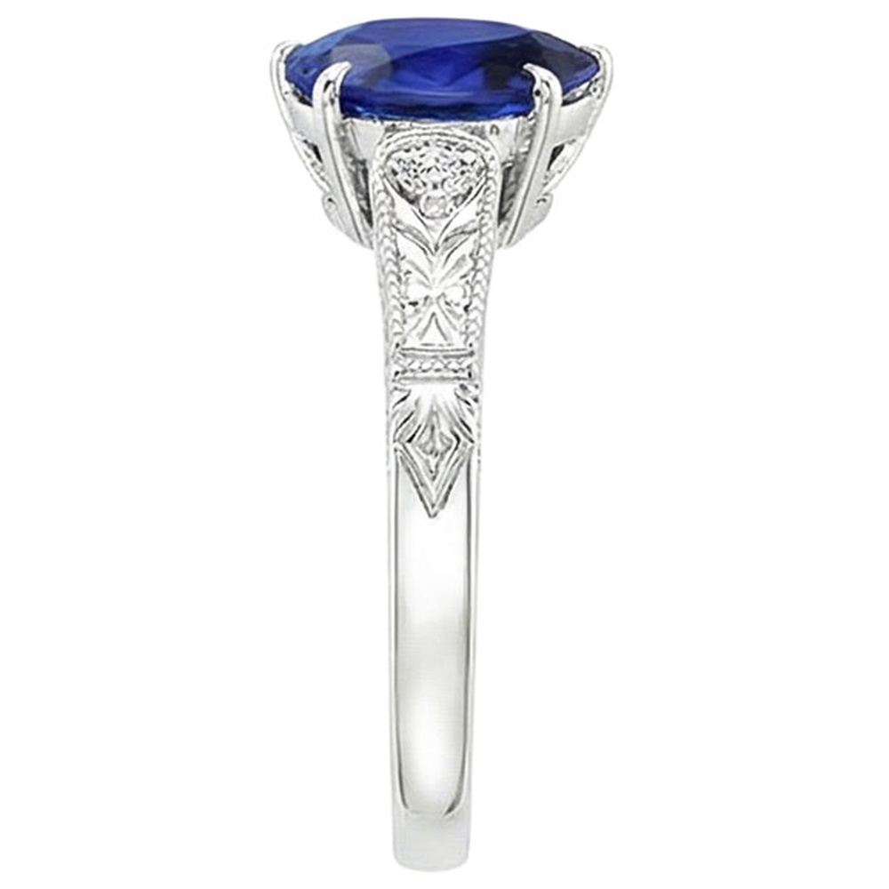 Natural Earth Mined Diamond Three Stones Ring Antique Style Pear Cut 3.25 Carats