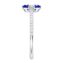 Natural Earth Mined Diamond Trillion Blue Sapphire Ring Accented Jewellery 1.50 Carats