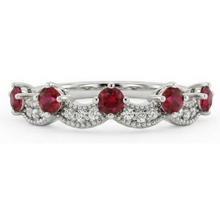 natural round ruby 1.74ct band side angle