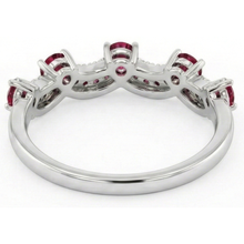 natural round ruby 1.74ct band top view