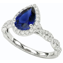 natural round sapphire 4ct ring side angle