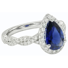 natural round sapphire 4ct ring profile view