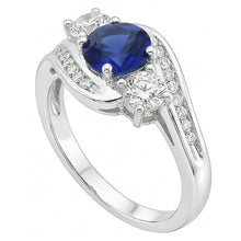 Natural Earth Mined Diamond Wedding Jewellery 2 Carat Round Ceylon Sapphire Ring