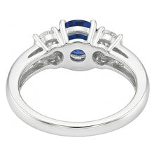Natural Earth Mined Diamond Wedding Jewellery 2 Carat Round Ceylon Sapphire Ring