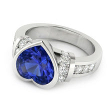 Natural Earth Mined Diamond Wedding Ring Bezel Set Light Blue Sapphire 4 Carats Gold 14K