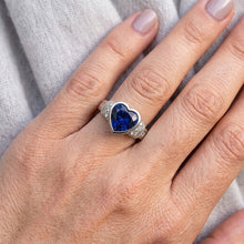Natural Earth Mined Diamond Wedding Ring Bezel Set Light Blue Sapphire 4 Carats Gold 14K
