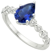 natural round sapphire 6.75ct ring side angle