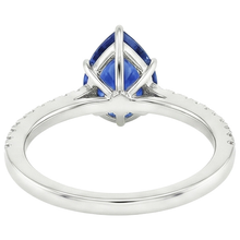 natural round sapphire 5.25ct ring side angle