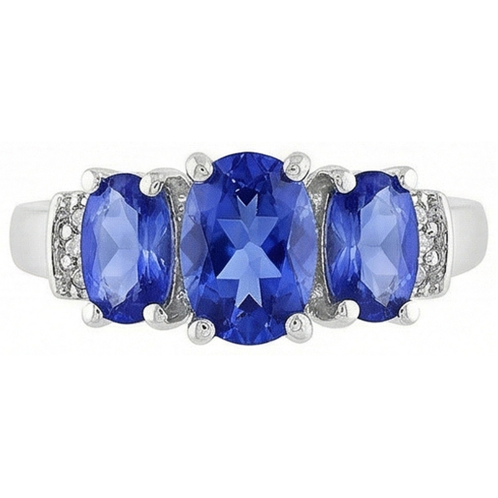 natural round sapphire 5.26ct ring side angle