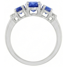 natural round sapphire 5.26ct ring profile view