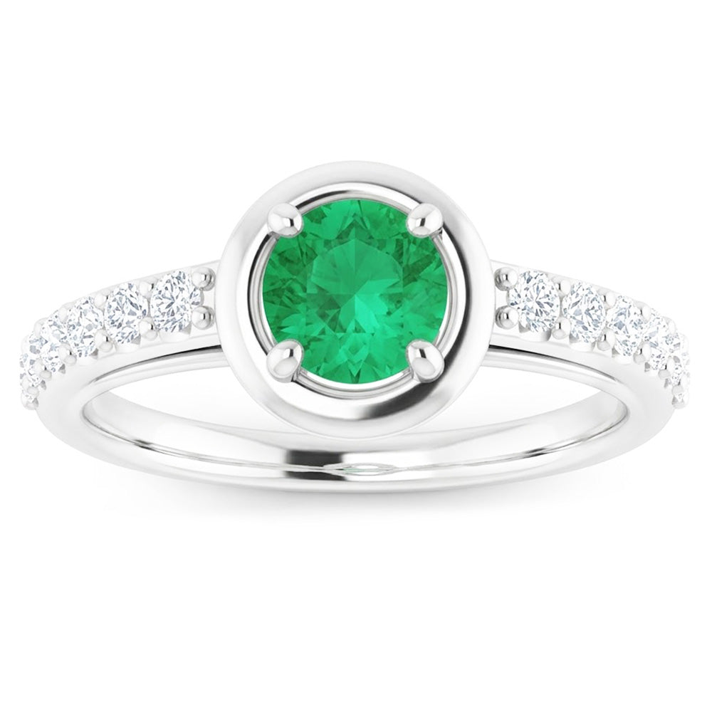 Natural Emerald Ring 2.25ct - White Gold 14K