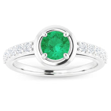 Natural Emerald Ring 2.25ct - White Gold 14K