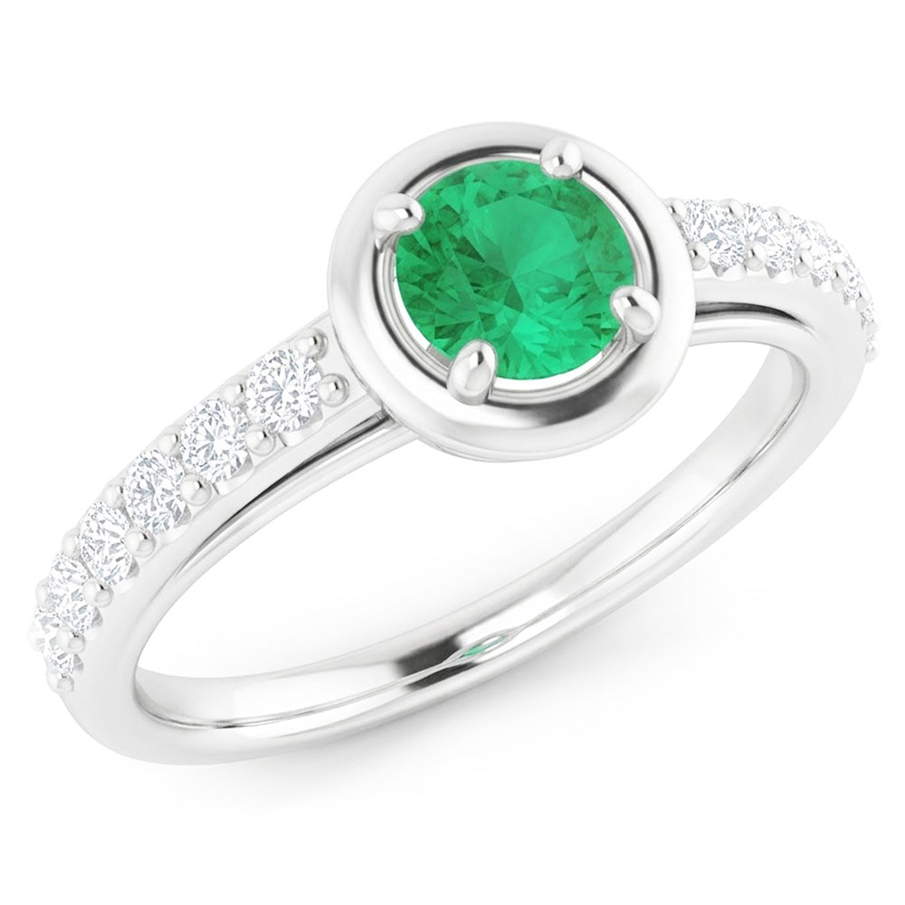 Natural Emerald Ring 2.25ct - White Gold 14K
