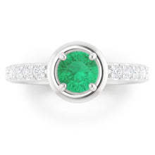 Natural Emerald Ring 2.25ct - White Gold 14K