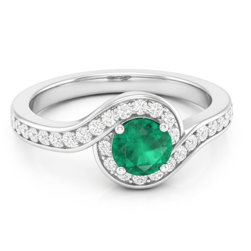 Natural Emerald Ring 2.26ct - White Gold 14K