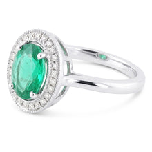 Natural Emerald Ring 3.25ct - White Gold 14K