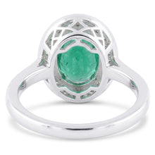 Natural Emerald Ring 3.25ct - White Gold 14K