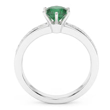 Natural Emerald Ring 3.40ct - White Gold 14K