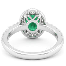 Natural Emerald Ring 3.65ct - White Gold 14K