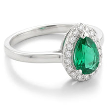 Natural Emerald Ring 3.75ct - White Gold 14K