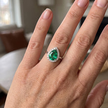 Natural Emerald Ring 3.75ct - White Gold 14K
