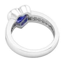 Natural Gemstone Ring Heart Bezel Set Ceylon Sapphire 2.25 Carats Jewellery