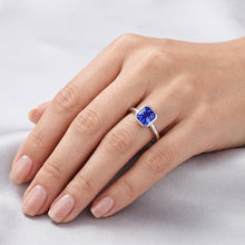 Natural Gemstone Solitaire Ring Cushion Bezel Set Blue Sapphire 1.50 Carats