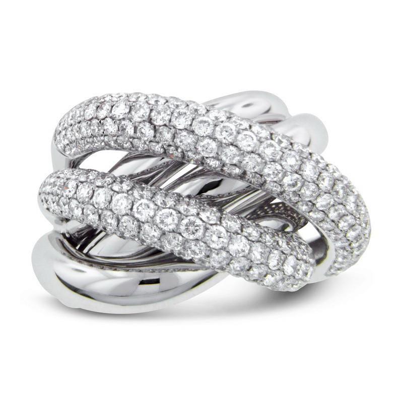 Natural Gold Custom Jewelry Ladies Diamond Ring