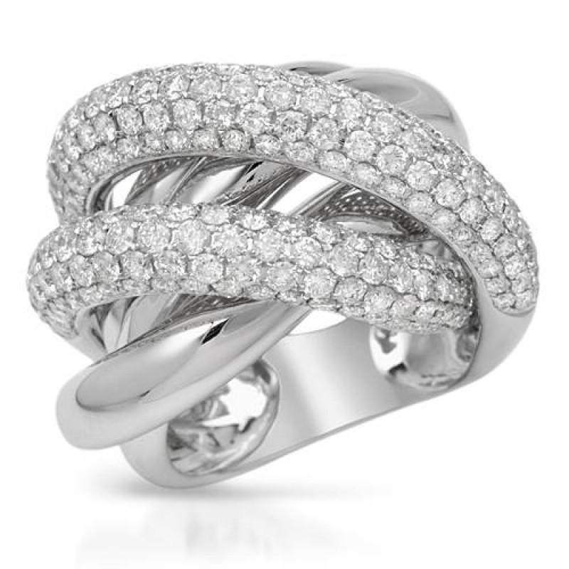 Natural Gold Custom Jewelry Ladies Fancy Diamond Ring