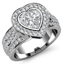 Natural Heart Diamond 7 Carat Engagement Ring