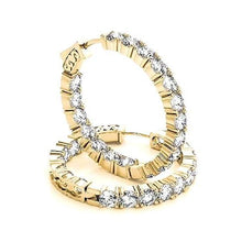 Natural Hoop Diamond Earrings 7.20 Carats Prong Setting Ladies Jewelry2