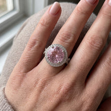 Natural Kunzite Ring 11.10ct - White Gold 14K