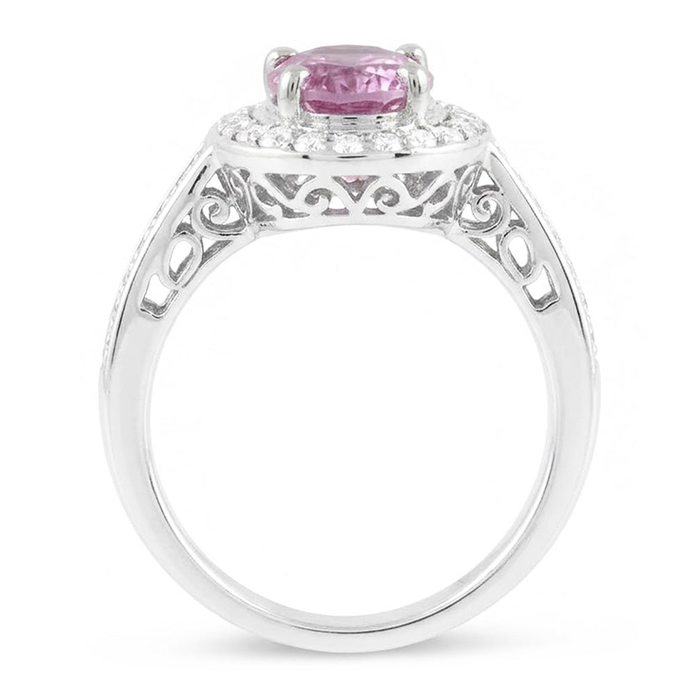 Natural Kunzite Ring 11.85ct - White Gold 14K
