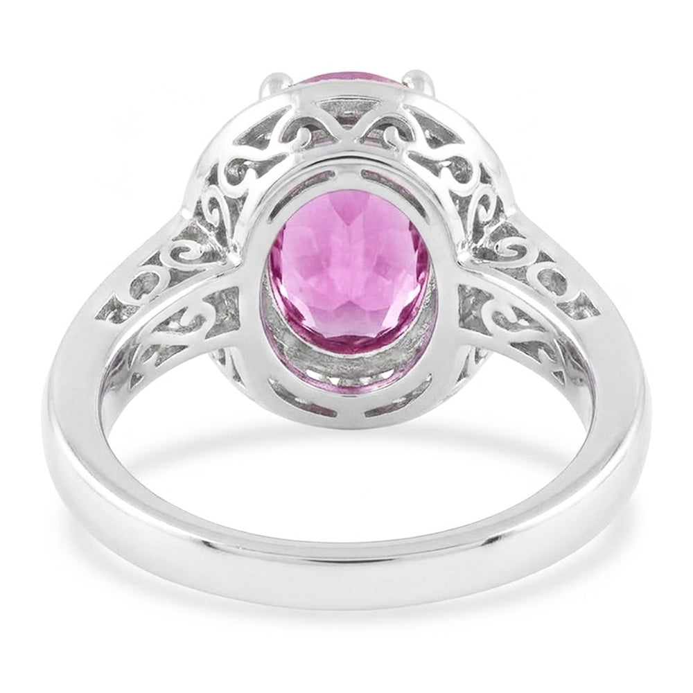 Natural Kunzite Ring 11.85ct - White Gold 14K