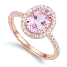 Natural Kunzite Ring 12ct - Rose Gold 14K