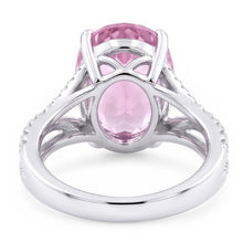 Natural Kunzite Ring 14.50ct - White Gold 14K