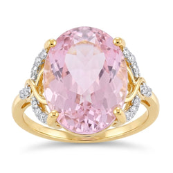 Natural Kunzite Ring 15.50ct - Yellow Gold 14K