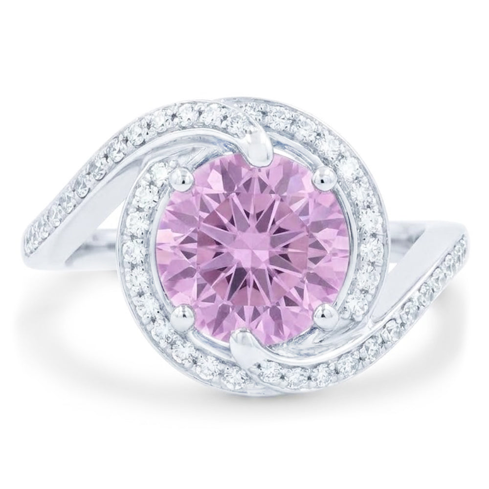 Natural Kunzite Ring 16.00ct - White Gold 14K