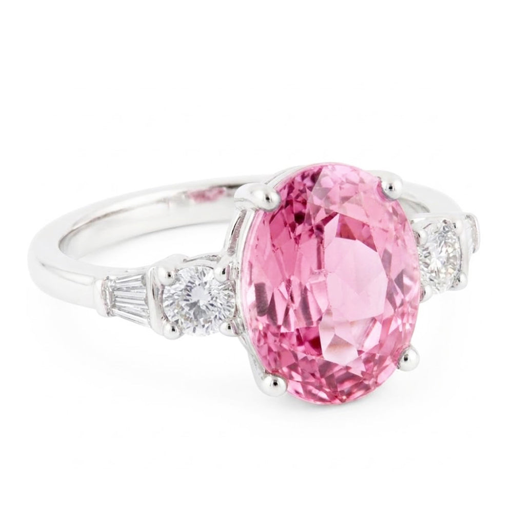 Natural Kunzite Ring 16.25ct - White Gold 14K